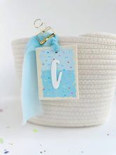 Load image into Gallery viewer, Poptart Acrylic Initial Tag (BLUE) ✨ @kelseyklos collab!✨