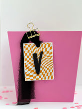 Load image into Gallery viewer, Acrylic initial tags — spooky style!