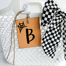 Load image into Gallery viewer, Halloween Initial Tag (all colors)
