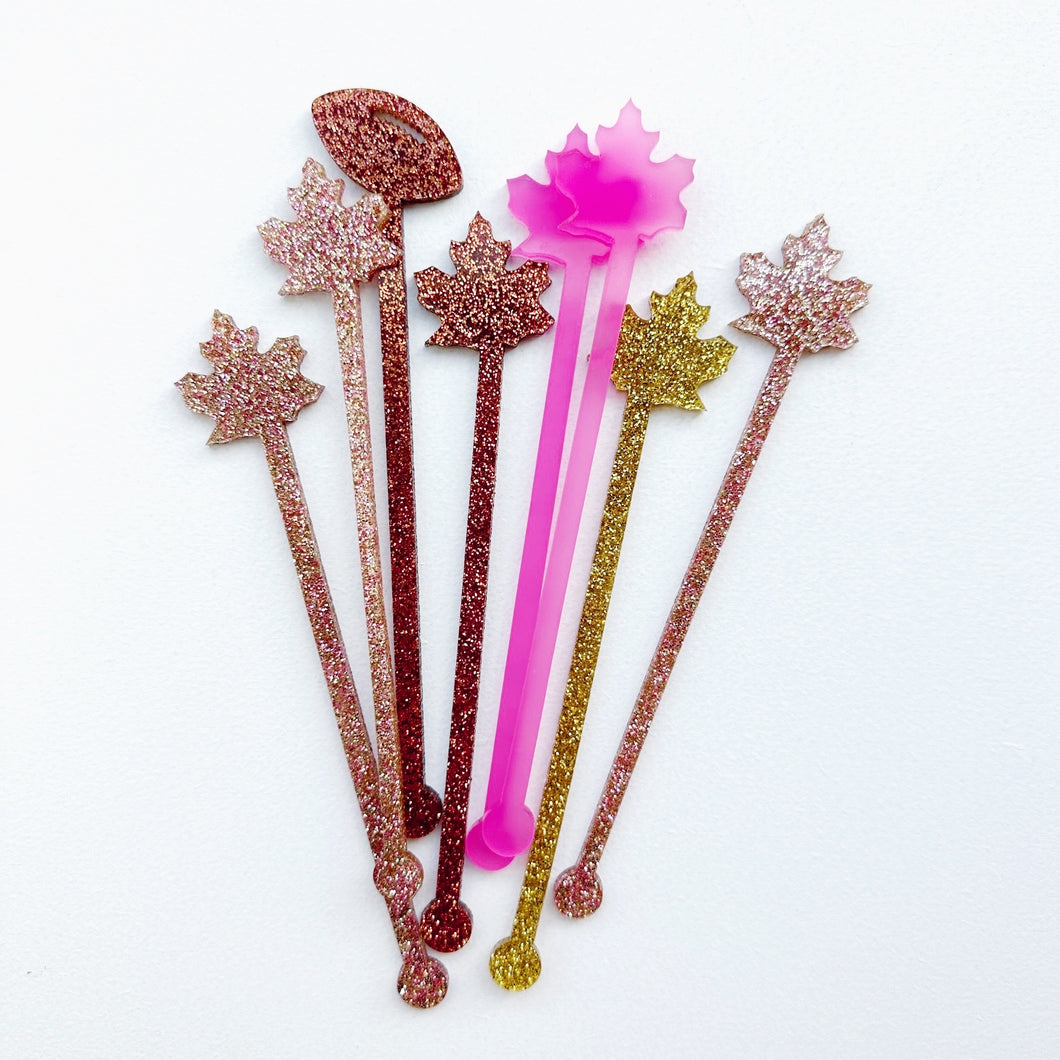 Stir Sticks, FALL (grab bag assortment, set of 8)