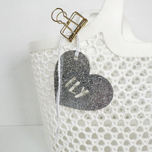 Load image into Gallery viewer, Valentine Acrylic, Glittery Conversation Heart
