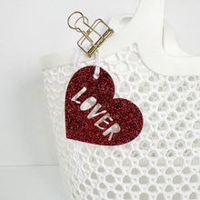 Load image into Gallery viewer, Valentine Acrylic, Glittery Conversation Heart

