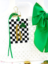 Load image into Gallery viewer, Checker Initial Tag, St. Patty's Style!
