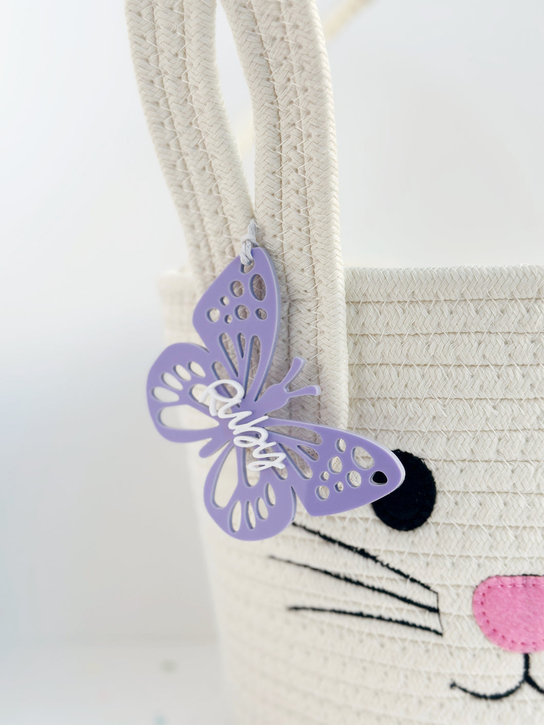 Acrylic Butterfly Name Tag