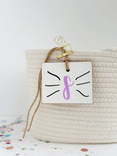 Load image into Gallery viewer, Bunny Whisker Initial Tag @kelseyklos collaboration
