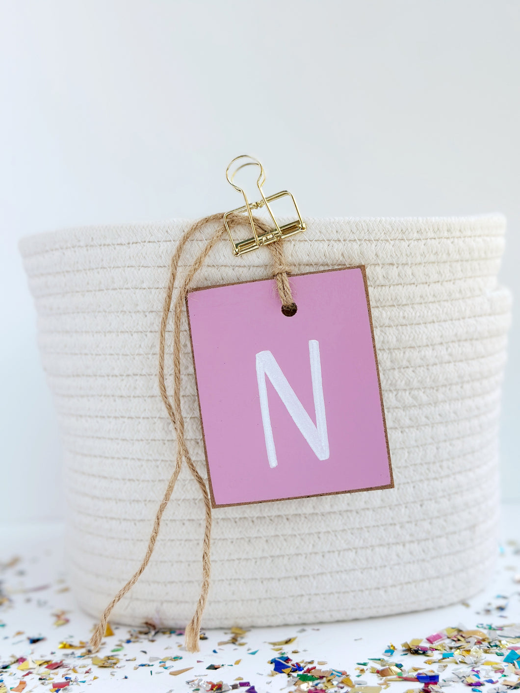 Initial Tag, Smoothie Pink