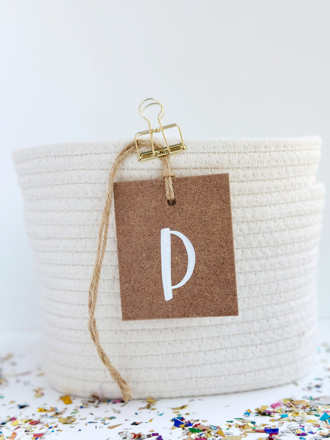 Initial Tag, Kraft/Natural