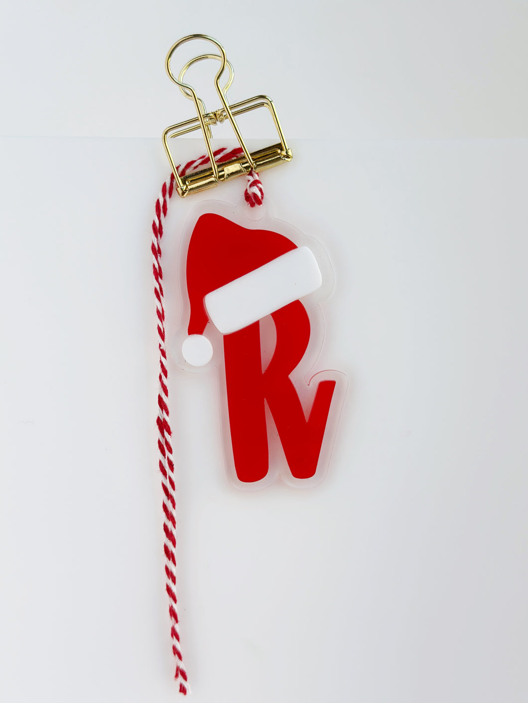 Santa Hat Initial Tag