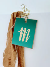 Load image into Gallery viewer, Initial tag, green ombré
