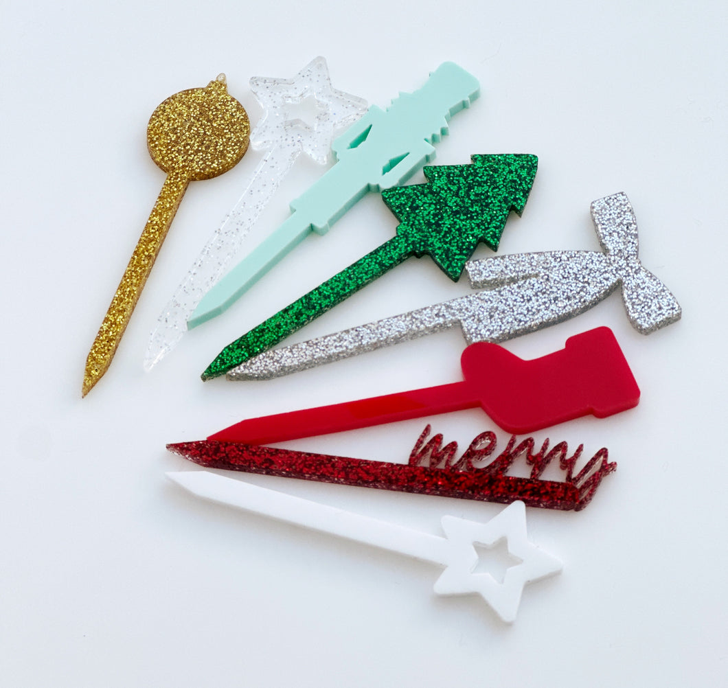 Christmas Cupcake Toppers/Charcuterie Picks