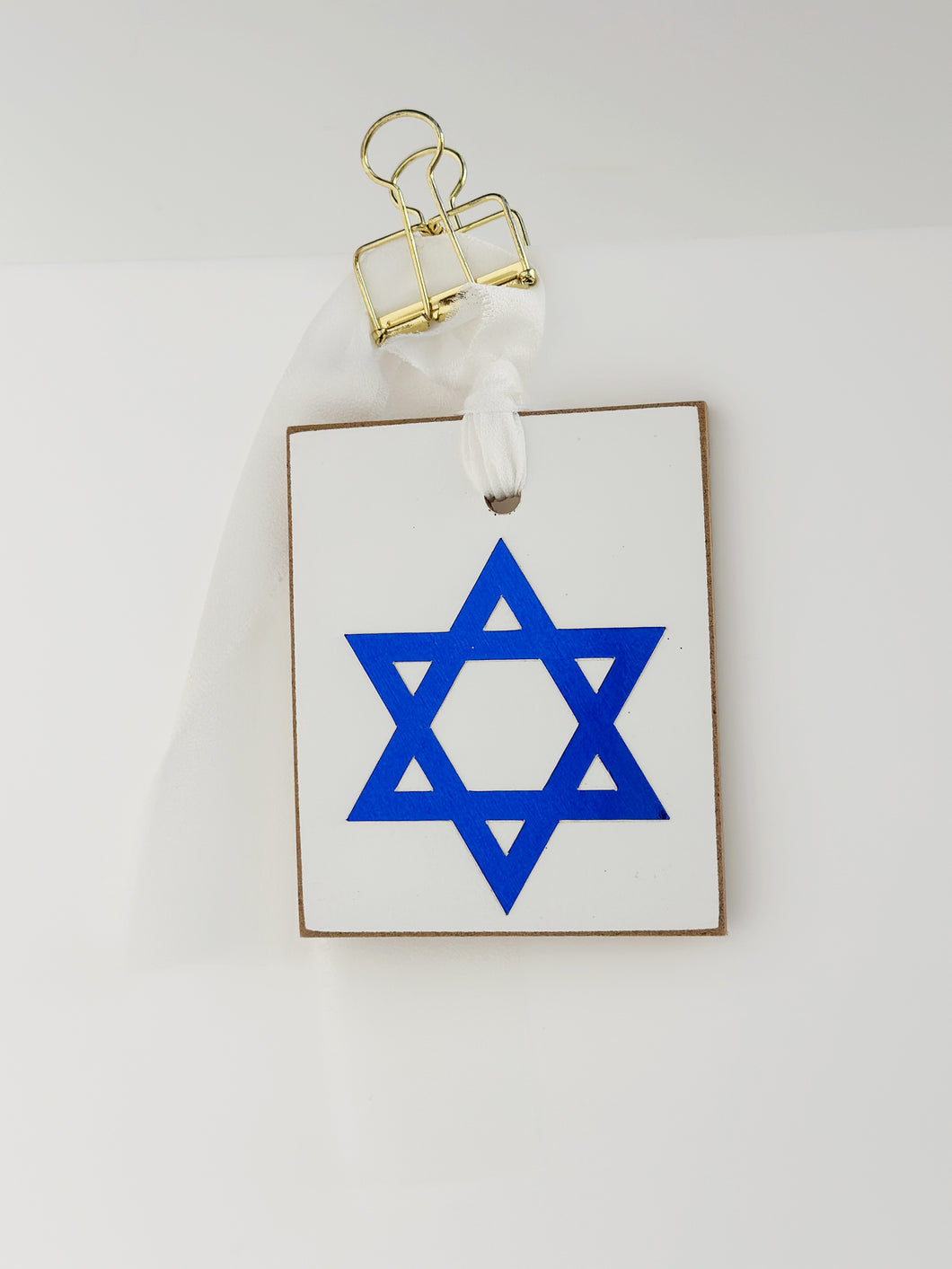Star of David Hanukkah Initial Tag