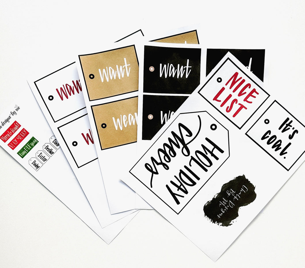 CDBM Digital Download Gift tags + Dollhouse decor