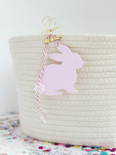 Load image into Gallery viewer, Acrylic, Bunny Profile Tag (with or without initial)
