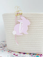 Load image into Gallery viewer, Acrylic, Bunny Profile Tag (with or without initial)
