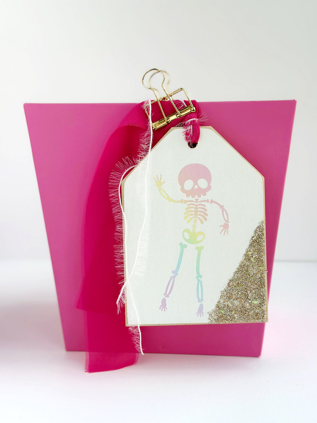 Pastel Rainbow Skelly Classic Tag