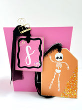 Load image into Gallery viewer, Pink Initial Tag w/border

