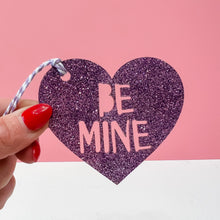 Load image into Gallery viewer, Valentine Acrylic, Glittery Conversation Heart
