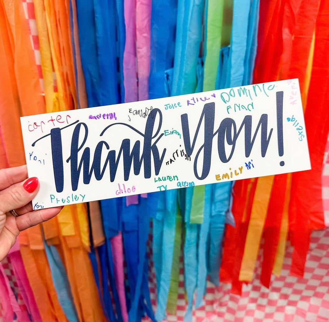 Thank you Shelfie (handlettered, not pre-printed)