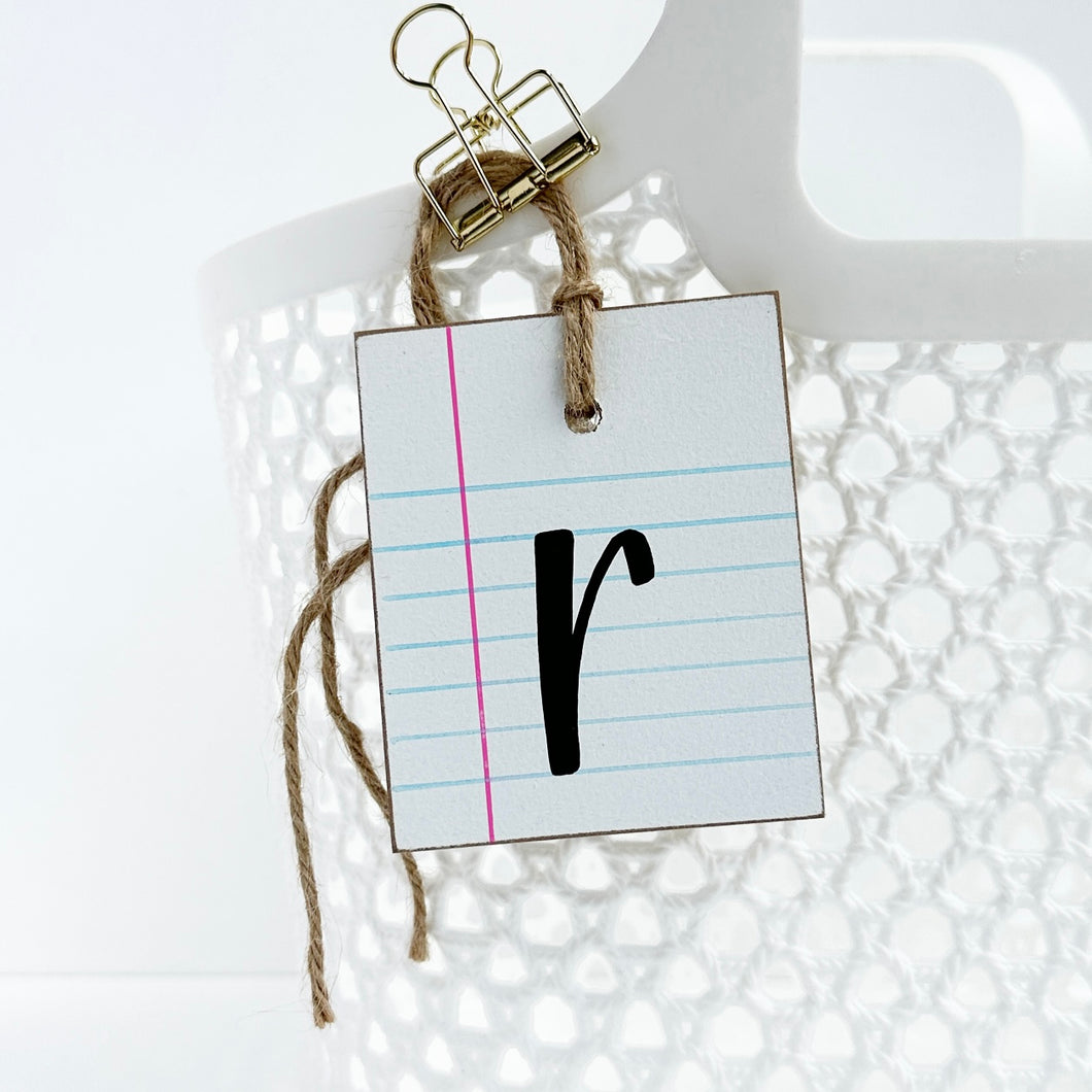 BTS Notebook Paper Initial Tag