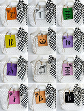 Load image into Gallery viewer, Halloween Initial Tag (all colors)
