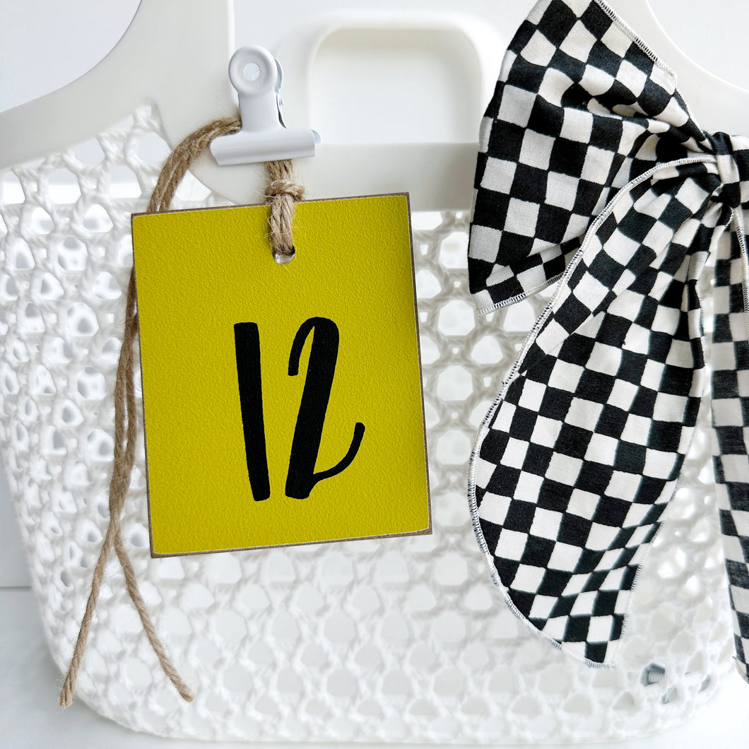 Halloween Initial Tag, Citron
