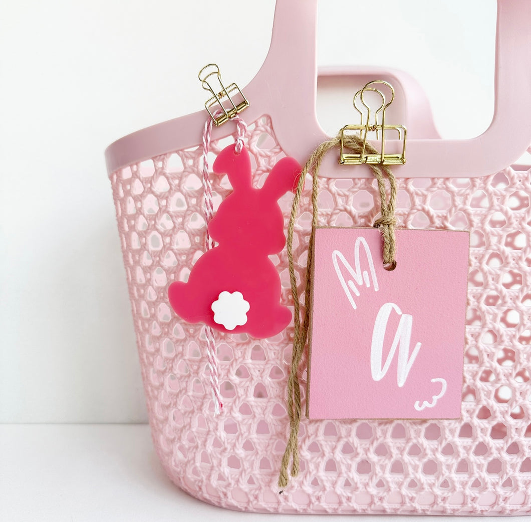 Bunny Tail tag, pink